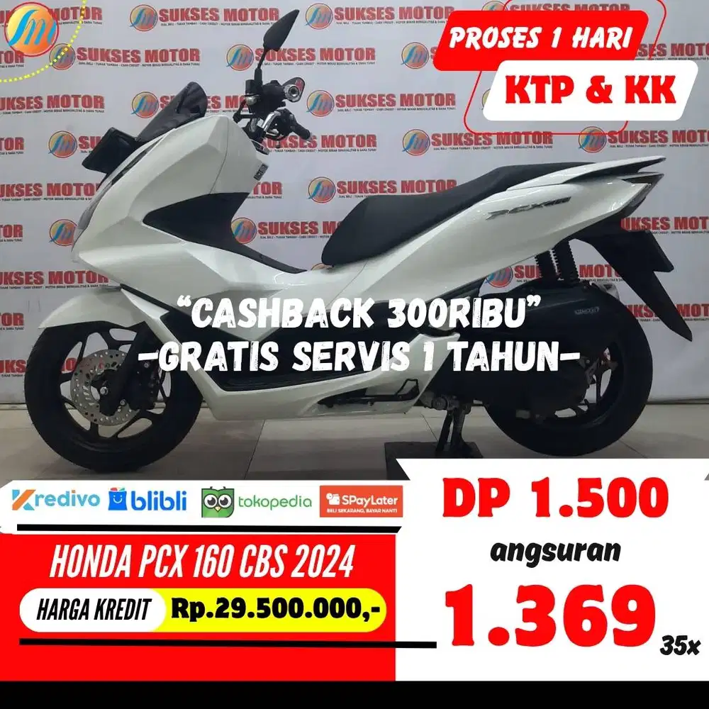 HONDA PCX 160 CBS 2024 KREDIT DP 1,5JUTA ANGSURAN SANGAT TERJANGKAU
