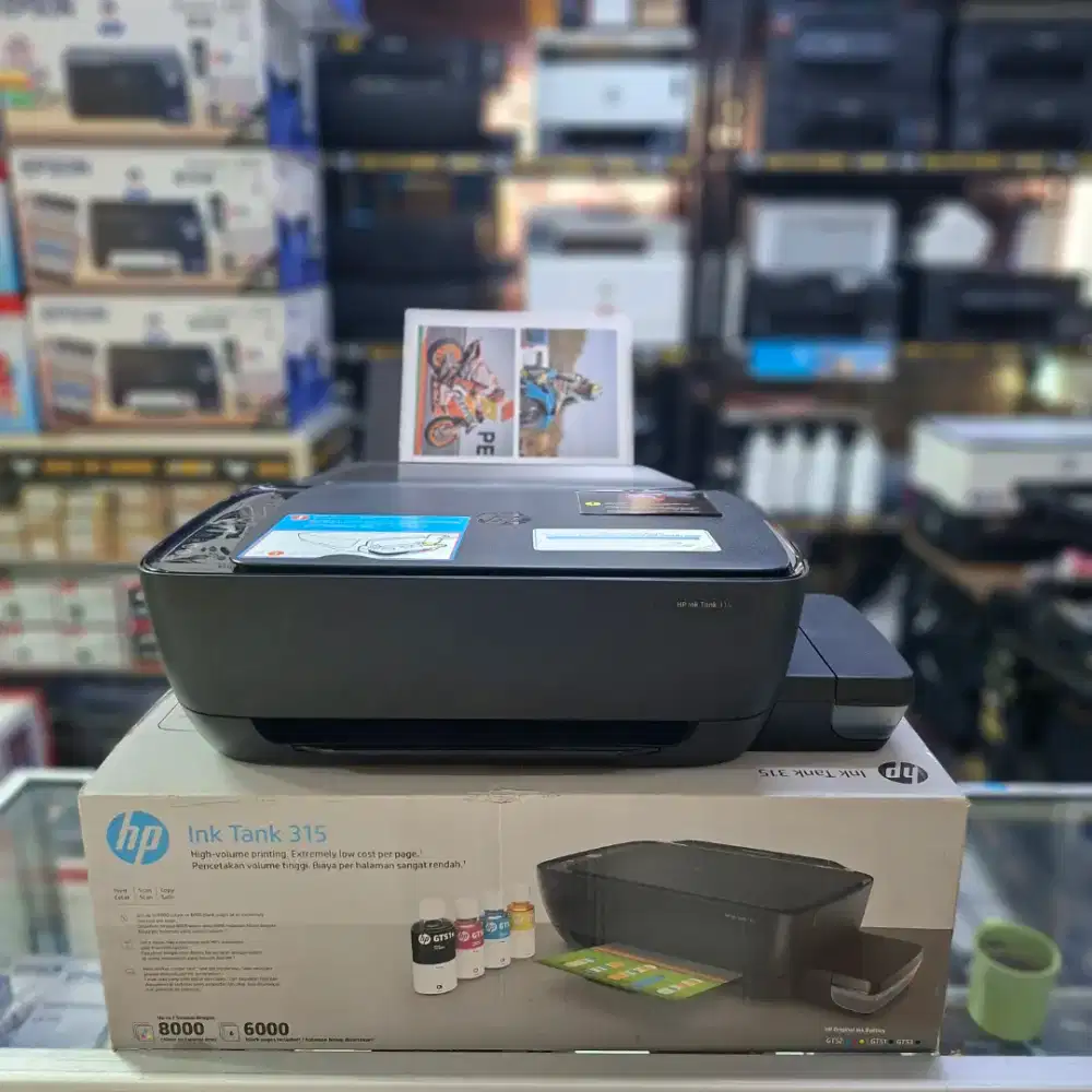 Printer hp ink tank 315print scan copy fullset bergaransi