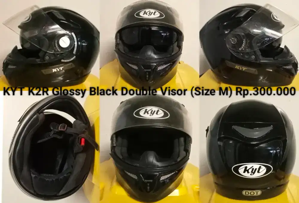 Helm full face KYT K2R Glossy black size M