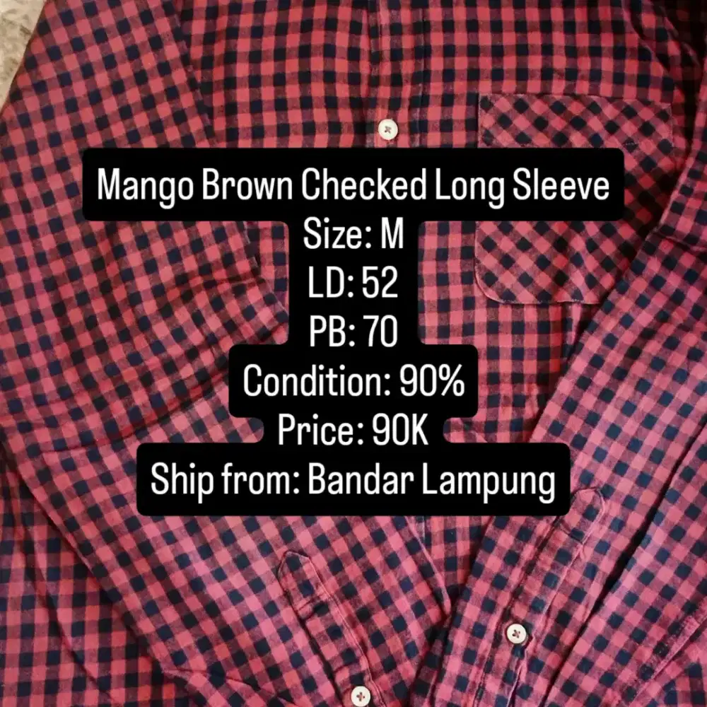 Mango Brown Checked Long Sleeve