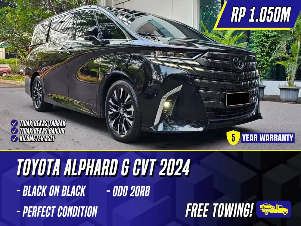 Toyota Alphard G CVT 2024 Black Hitam Bensin