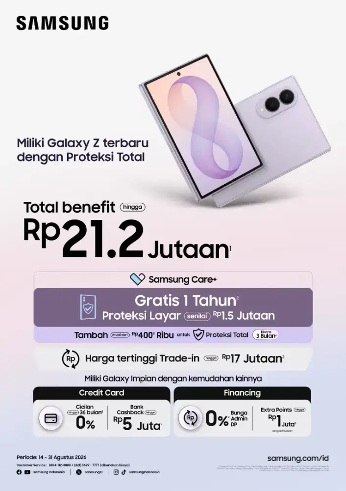 Samsung Galaxy Z Series Terbaru - Total Benefit Hingga 21.2 Juta