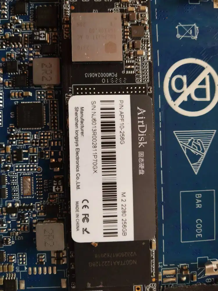 SSD nvme 256  GB kondisi ok