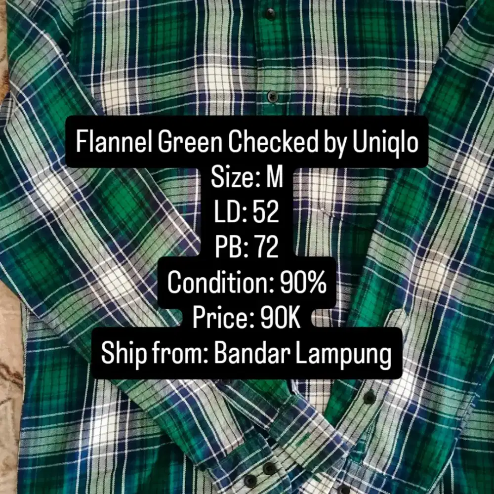Flannel Green Checked by Uniqlo