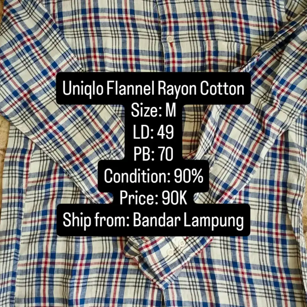 Uniqlo Flannel Rayon Cotton