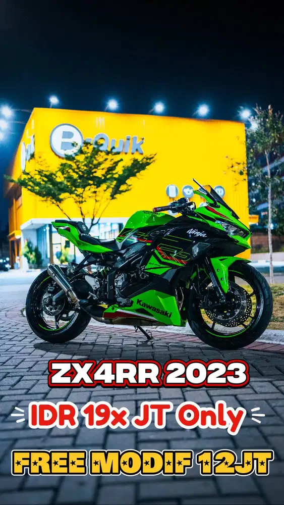 Kawasaki Ninja ZX4RR KRT QS ABS NIK 2023 FREE MODIF PROPER 12jt! MURAH