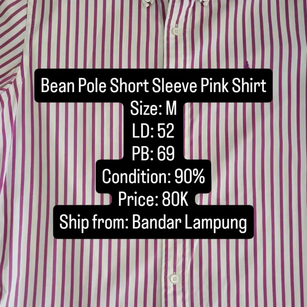 Bean Pole Short Sleeve Pink Stripe