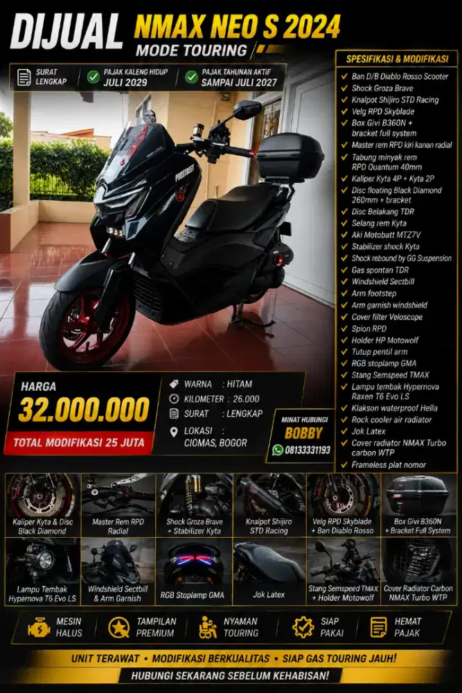 Jual BU Nmax Neo S 2024 Mode Touring