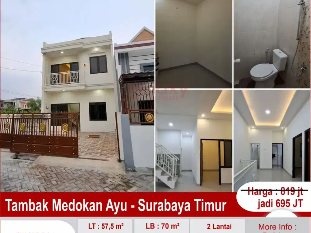 Rumah Baru 2 Lantai Di Tambak Medokan Ayu Surabaya