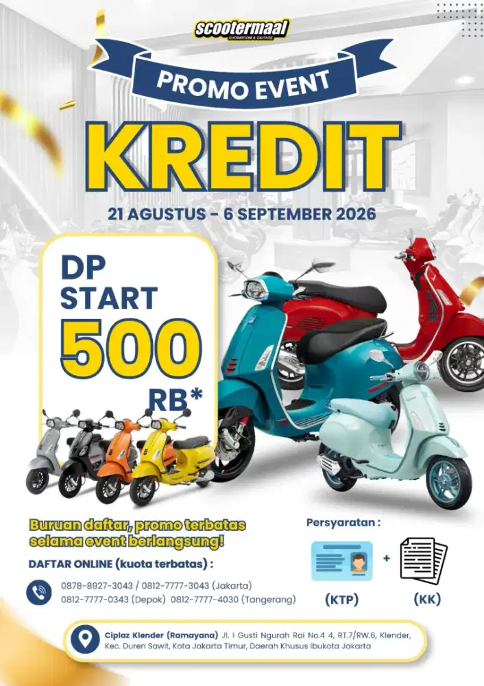 CICILAN VESPA DP MULAI 500RB REAL!!!
