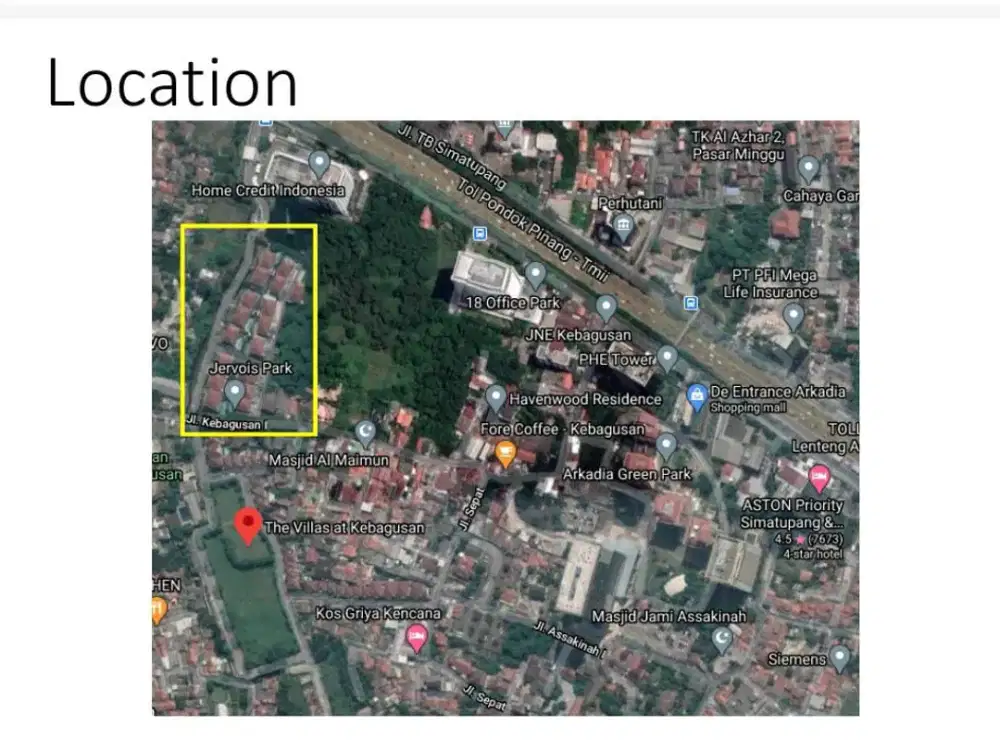 Dijual Cepat Kavling Jervois Park Dijalan Tb Simatupang