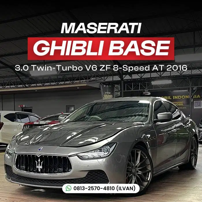 Maserati Ghibli Base 3.0 Twin-Turbo V6 ZF 8-Speed 2016 AT MATIC