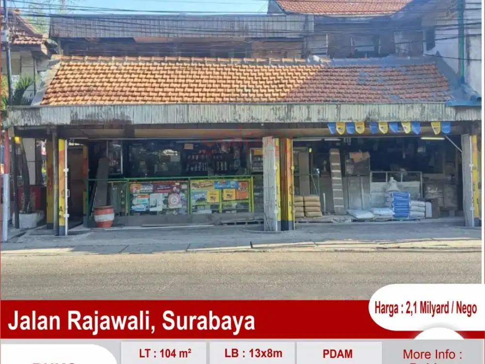 Ruko Lokasi Strategis Daerah Jalan Rajawali Surabaya