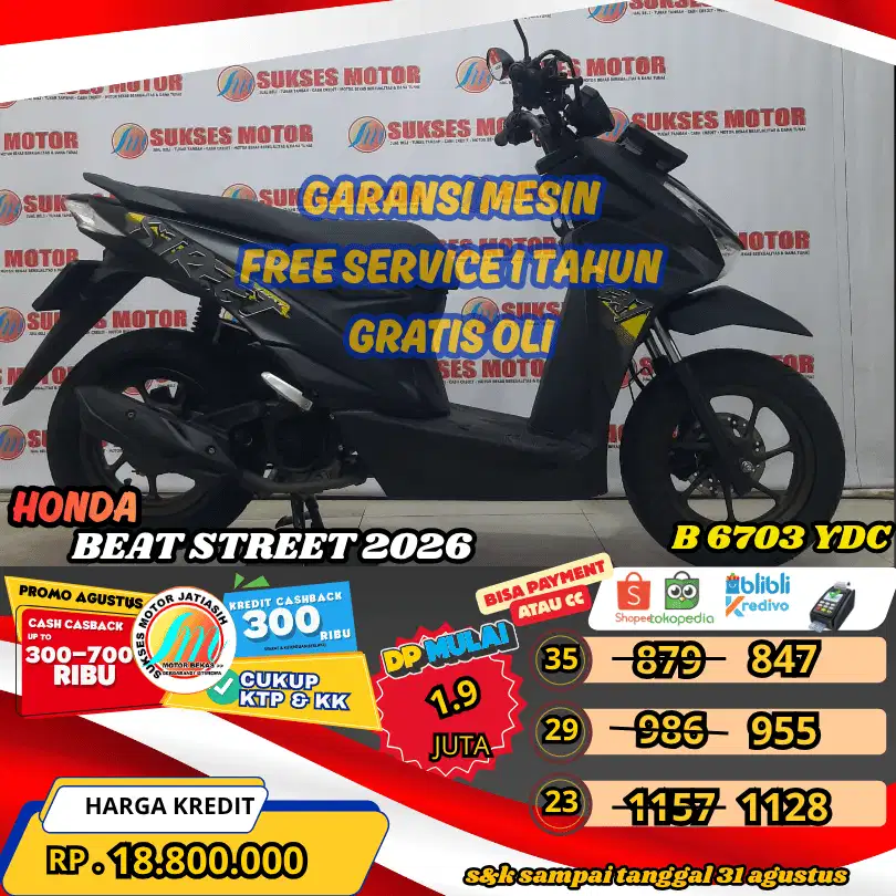 BEAT STREET 2026 BISA PAYMENT SPYLATER KREDIVO & CC (SUKSESMOTOR)