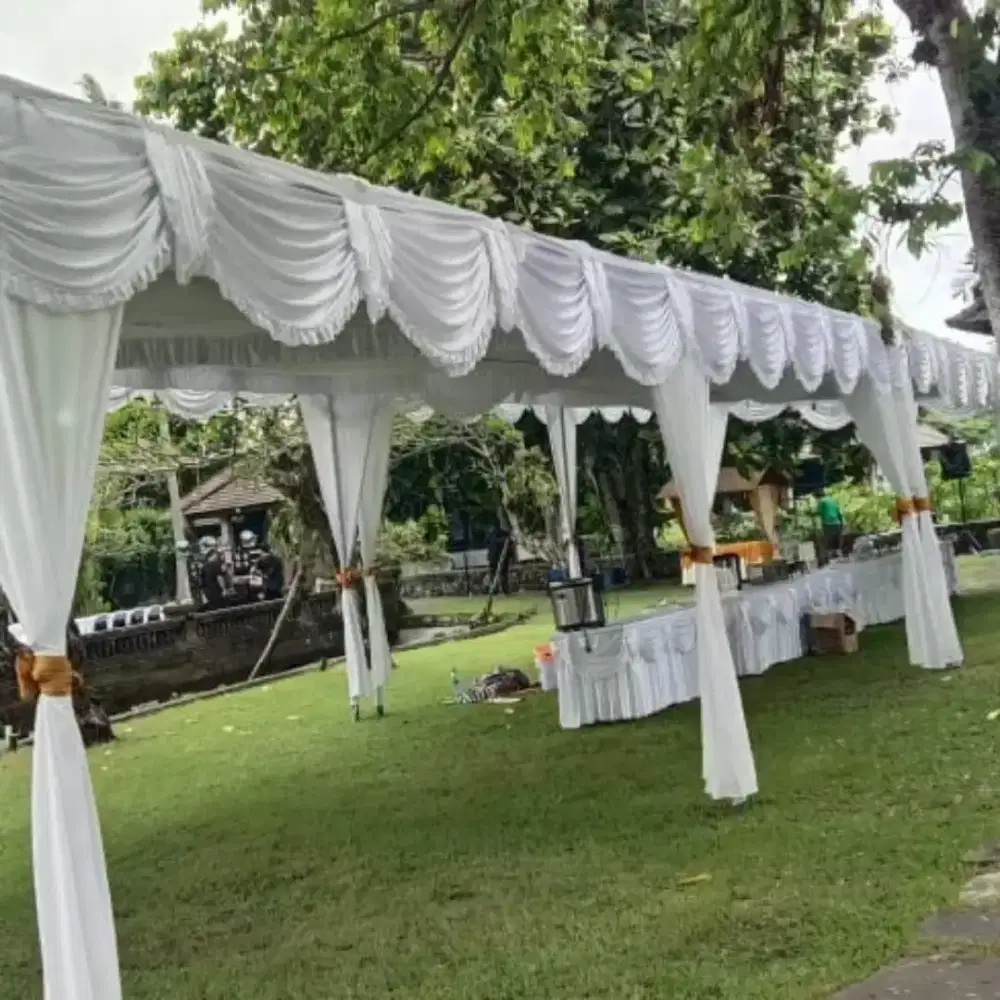 Sewa tenda/terop kursi meja kipas embun dan alat2 makanan