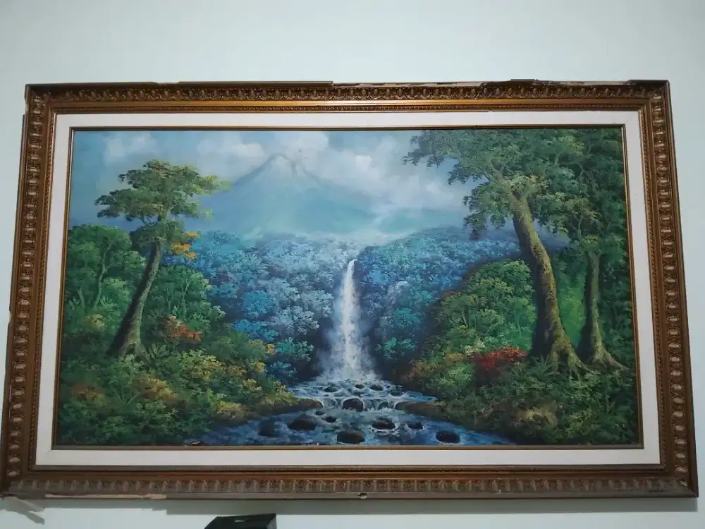 Dijual lukisan pemandangan air terjun