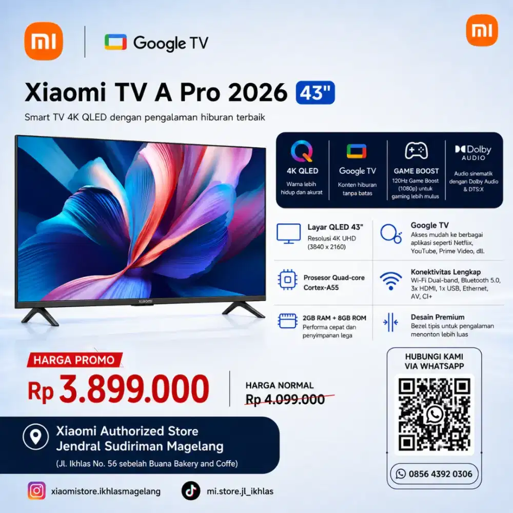 Xiaomi TV A Pro 43 New Segel Garansi Resmi