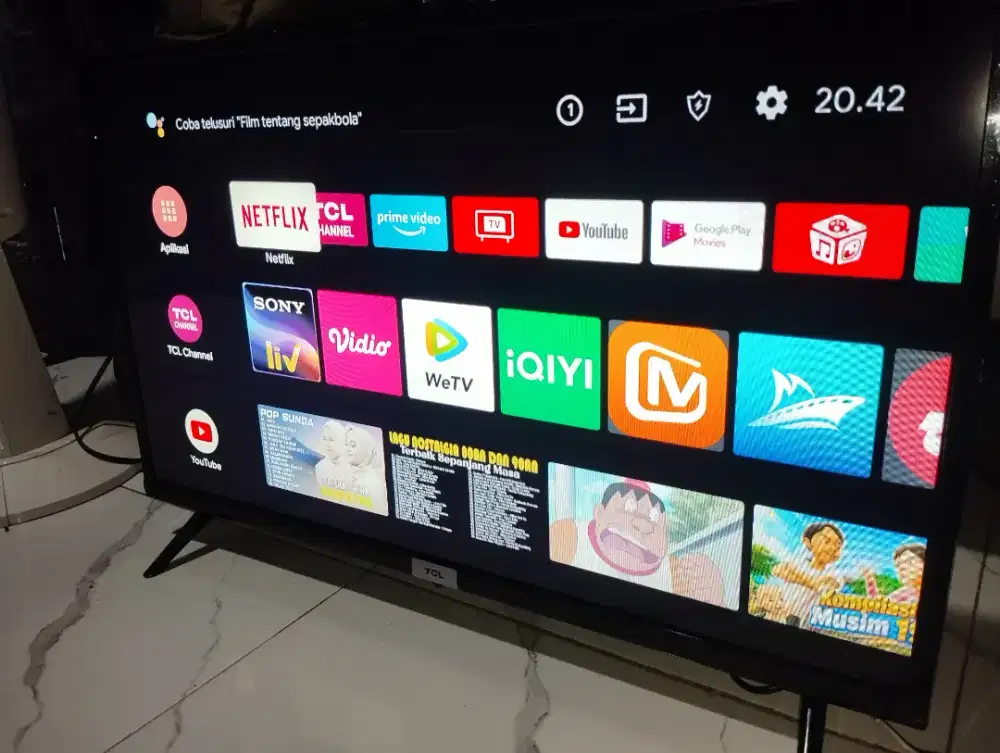 Tv android tcl 32 inc, no minus
