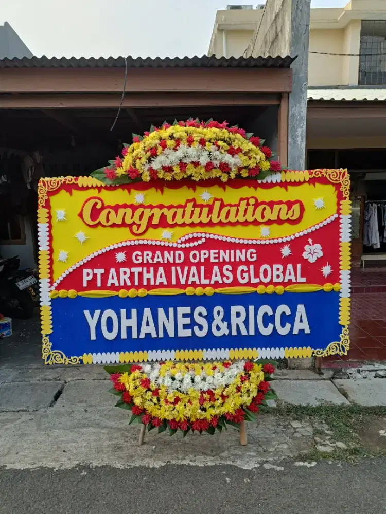 karangan bunga papan