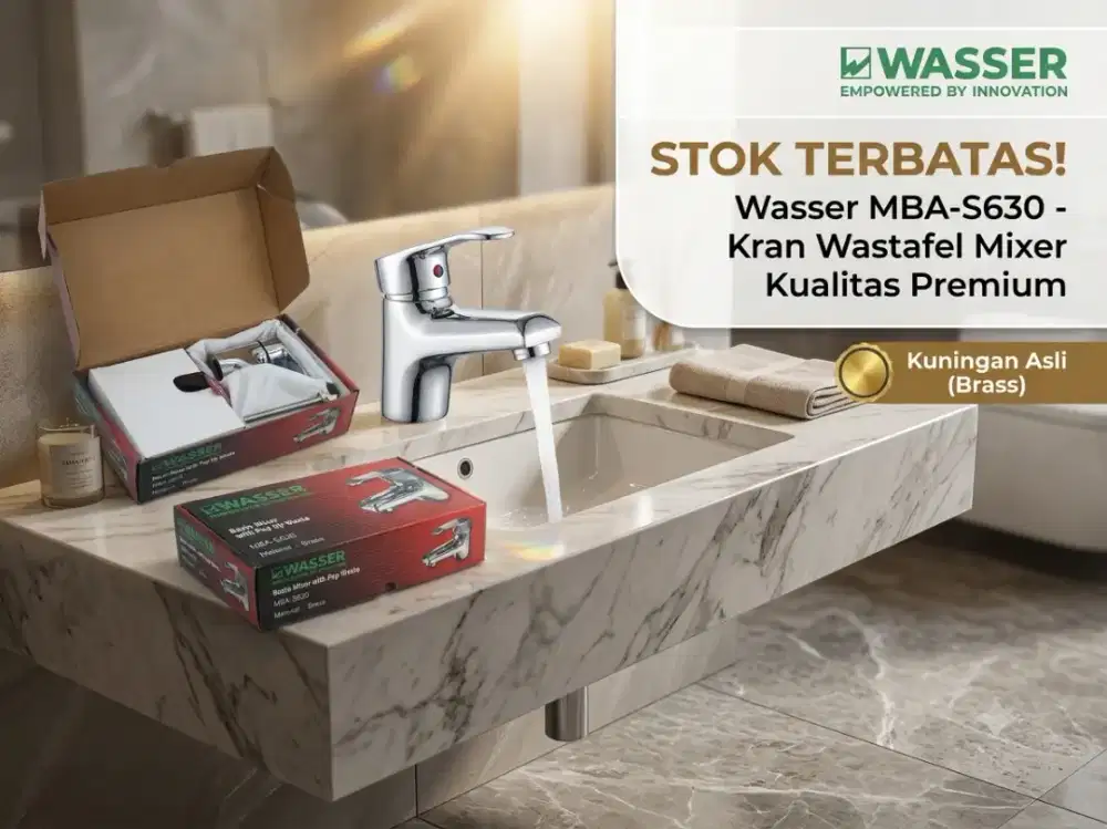 Kran Wastafel Wasser MBA-S630 Bras Original Baru Stok Lama Cuci Gudang