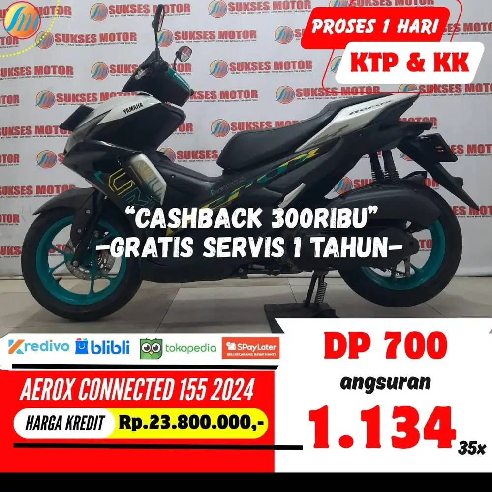 DP PROMO 700RIBU YAMAHA AEROX CONNECTED 155 2024 ANGSURAN RINGAN