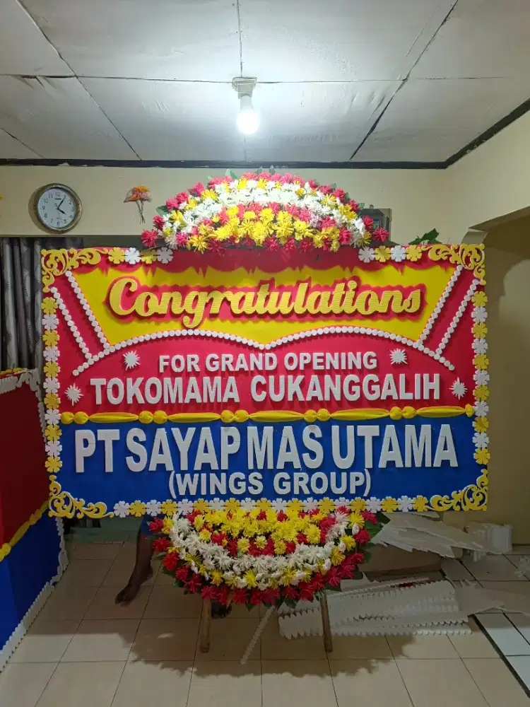 karangan bunga papan