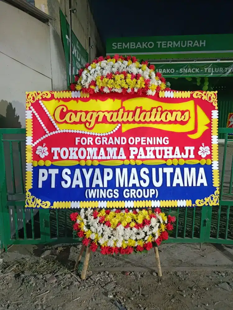 karangan bunga papan