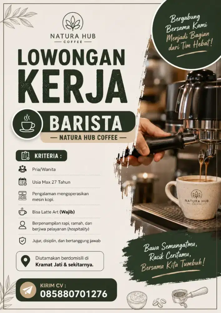 LOWONGAN KERJA BARISTA