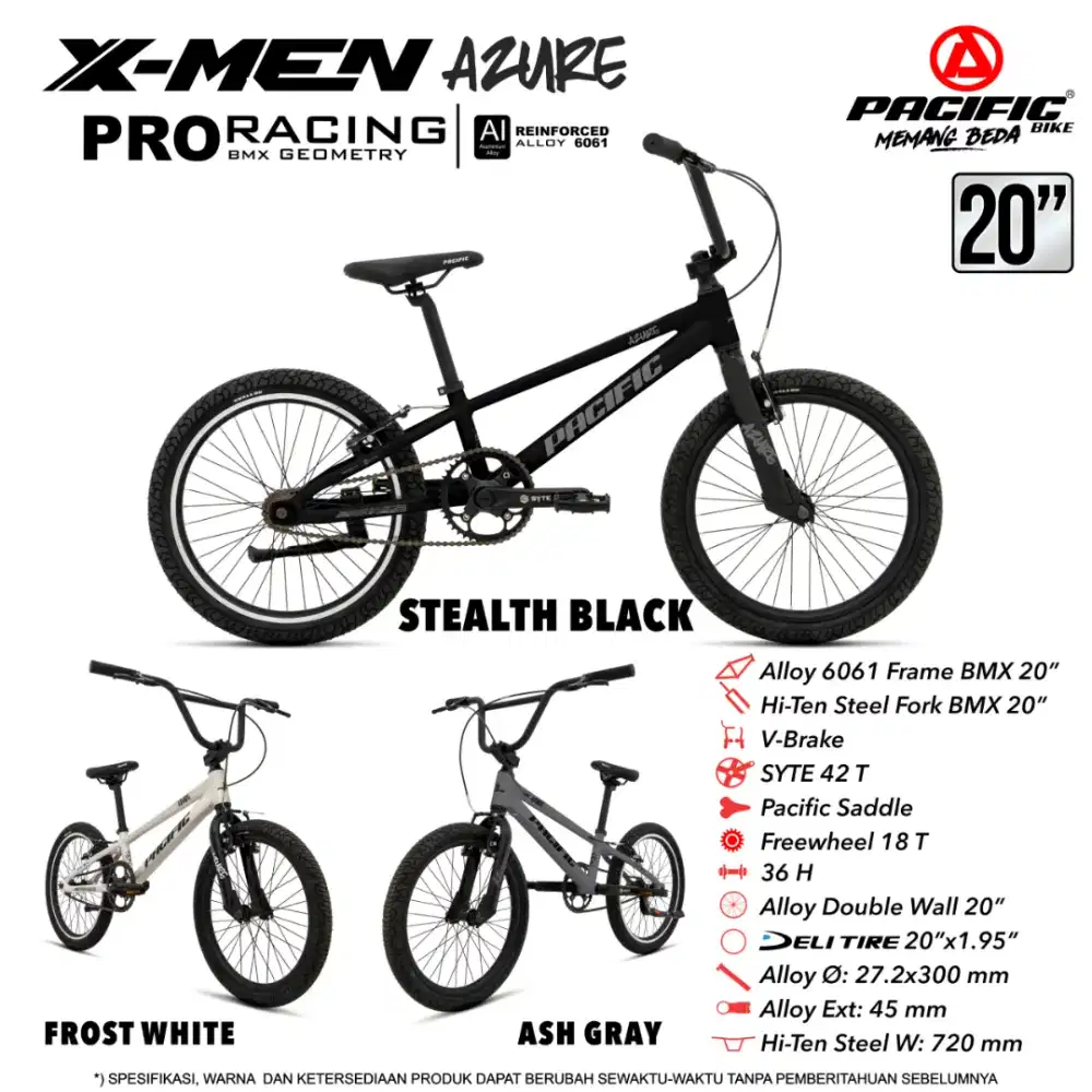 Sepeda Anak Bmx Pacific UK20  Xman azure prom racing