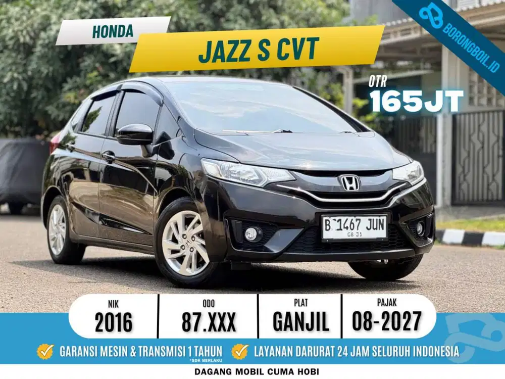 SIAP PAKAI! JAZZ S CVT 2016