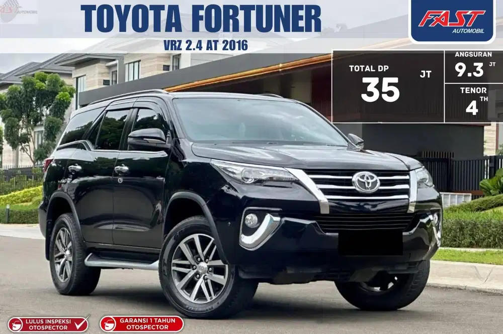 GARANSI 1TH TOYOTA FORTUNER VRZ 2.4 AT KM.44RB PAJAK PANJANG