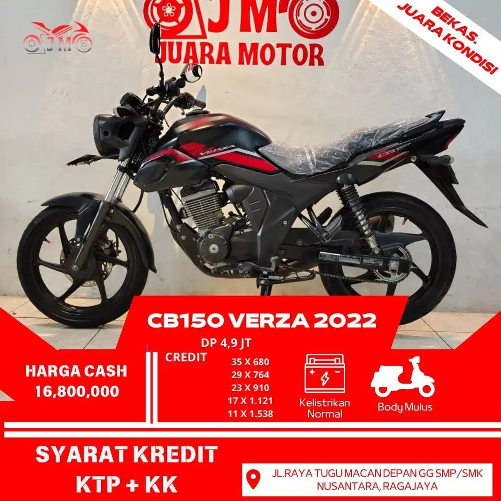 HONDA CB 150VERZA 2022 UNIT SIAP PAKAI PAJAK PANJANG BISA TUKAR TAMBAH