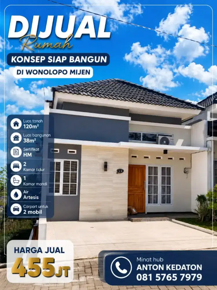 DIJUAL RUMAH BARU WONOPOLO MIJEN MURAH CEPAT SEGERA