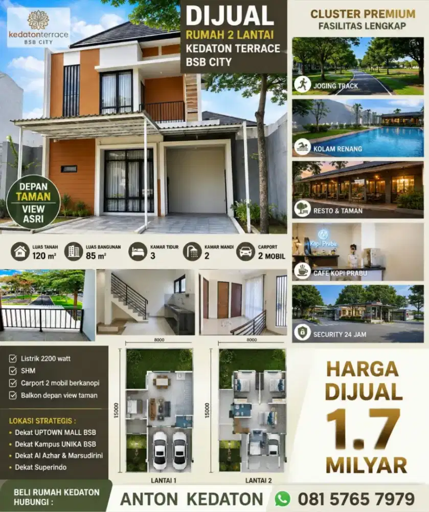 DIJUAL CLUSTER BSB CITY FULL FASILITAS LOK STRATEGIS CEPAT SEGERA
