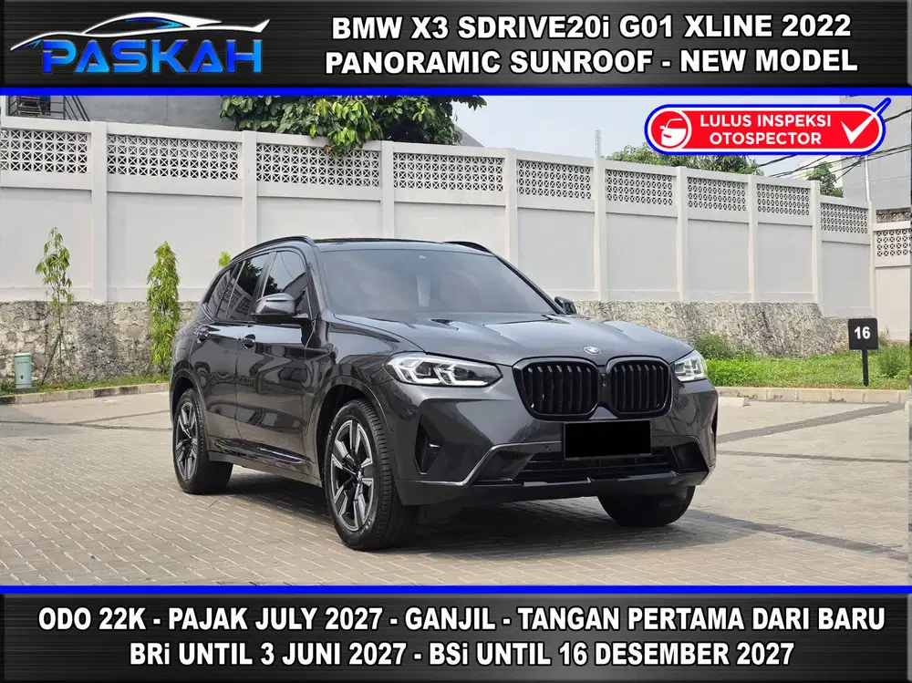 SUNROOF Bunga 4.5% TAX JULI 2027 Odo 22k BMW X3 SDrive 2.0i XLINE 2022