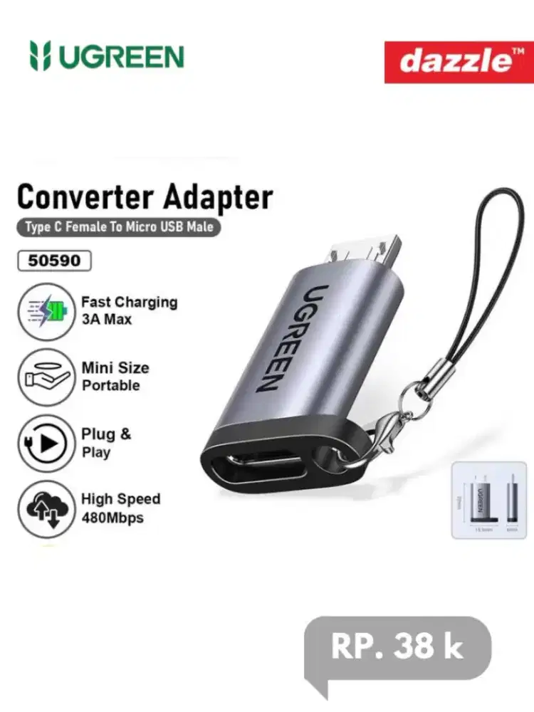 Converter adapter type C to micro UGREEN