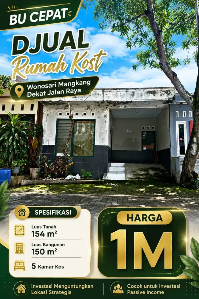 DIJUAL KOST WONOSARI MANGKANG MURAH CEPAT SEGERA
