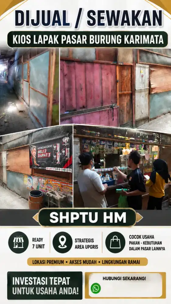 DI JUAL / SEWA LAPAK KIOS