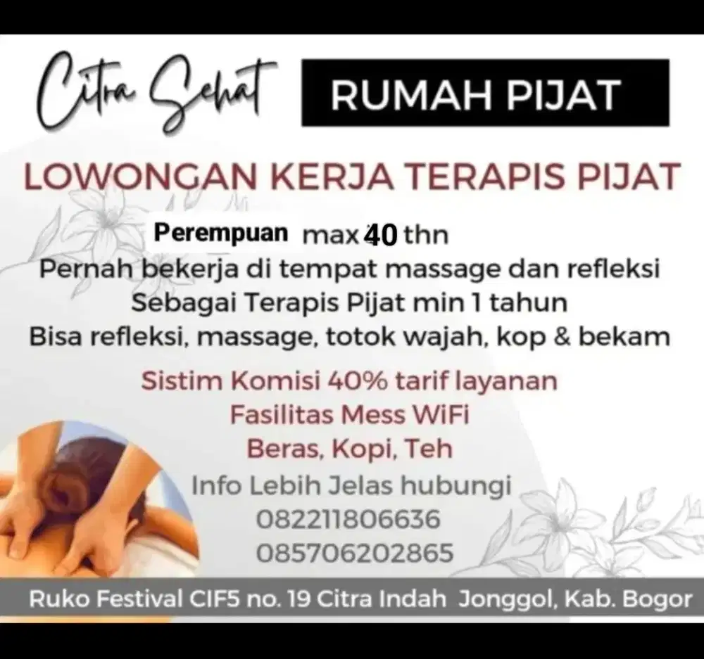 Dibutuhkan terapis berpengalaman
