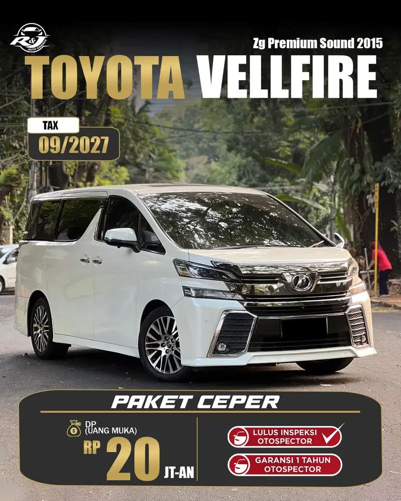 Full Record!! Toyota Vellfire ZG Premium Sound 2015
