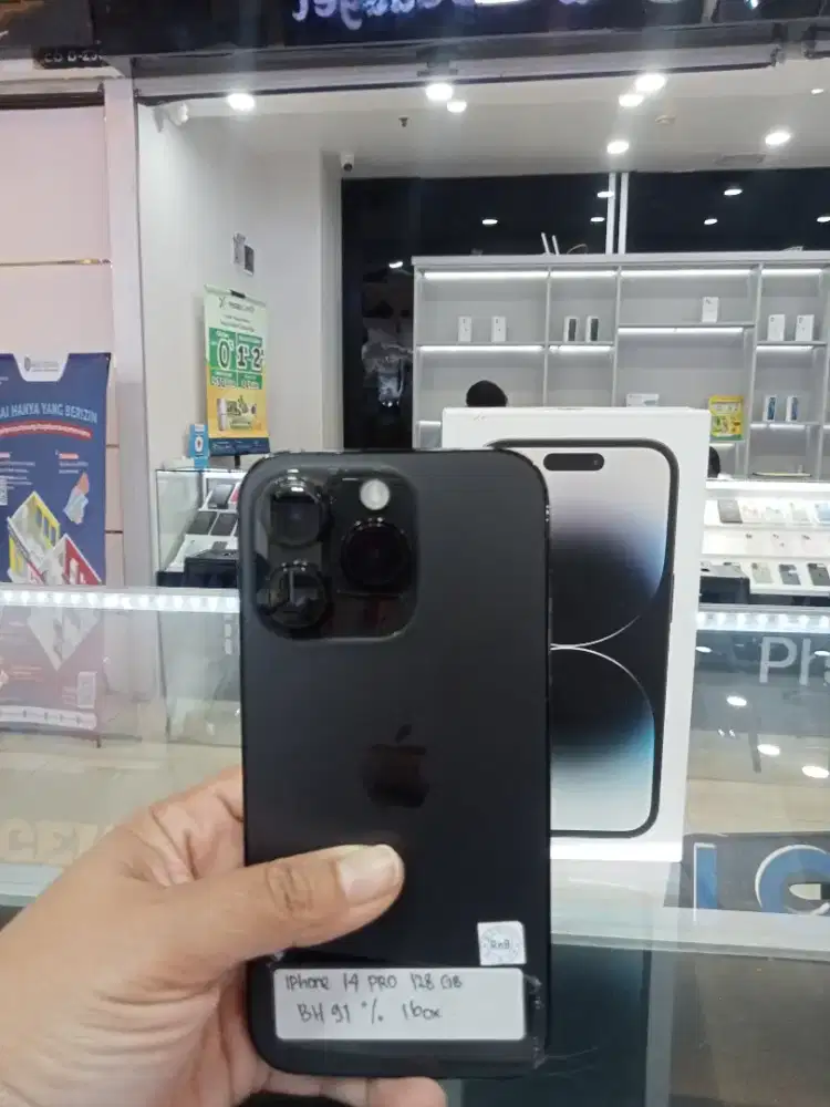 Hp second iphone 14 pro 128gb bh 91% ibox fullset