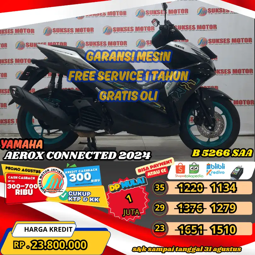 AEROX CONNECTED 2024 BISA PAYMENT SPYLATER KREDIVO & CC (SUKSESMOTOR)