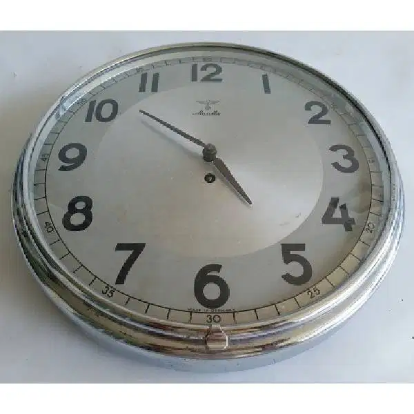 Vintage Antik jam dinding Mauthe made in Hamburg-Germany 1868