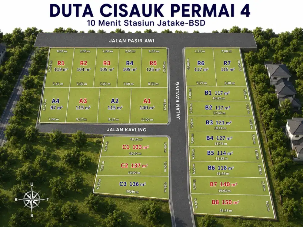 Tanah Kavling Hunian 10 Menit Stasiun Jatake Bisa Cicil 12x