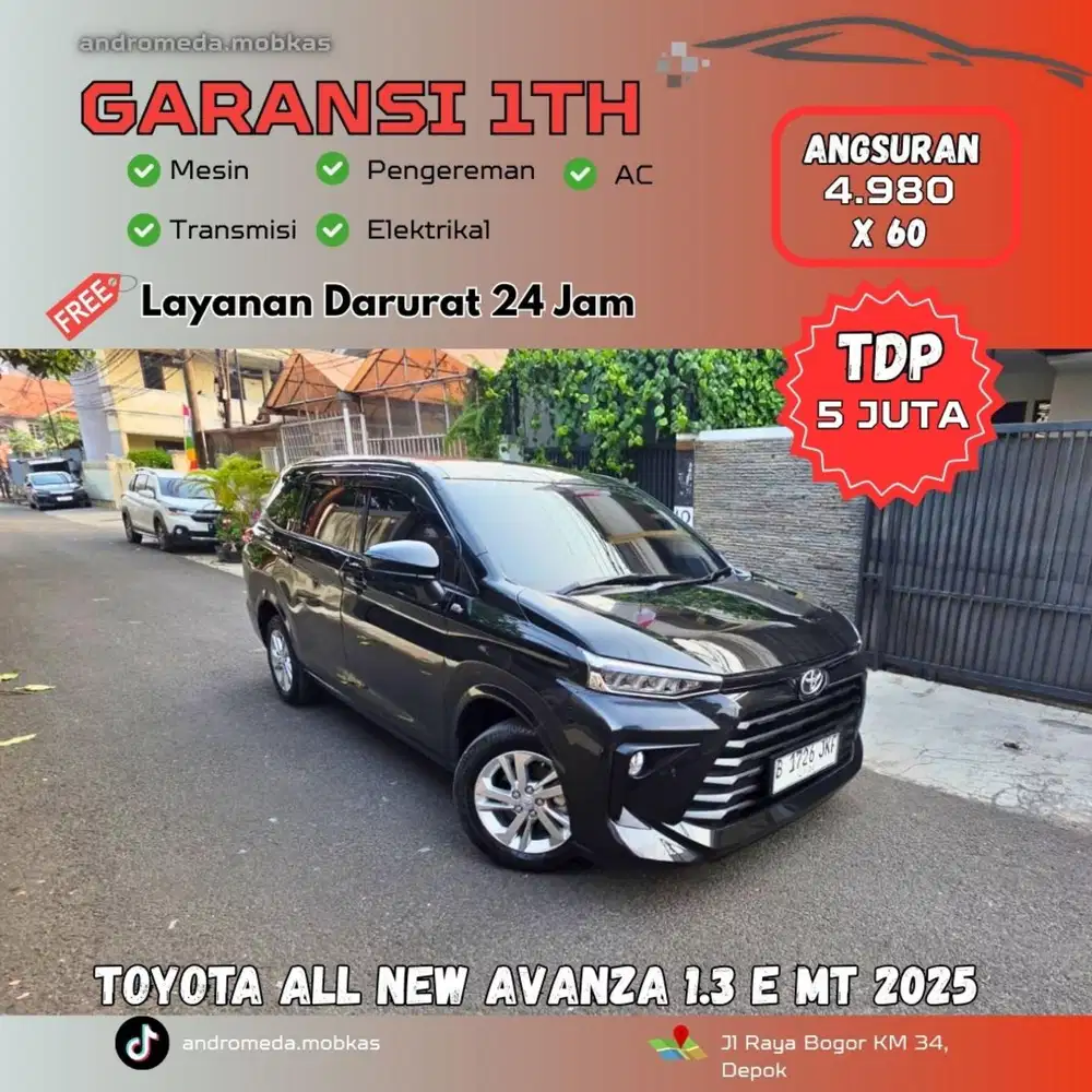 TDP TERMURAH 5 JT TOYOTA ALL NEW AVANZA 1.3 E MANUAL 2025 ISTIMEWA
