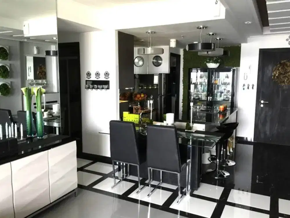 Dijual 3 Bedroom Central Park Residences Modern Contemporary Luxury Monochrome, Full Furnished, Dekat Mall Central Park & Central Park 2 Jakarta Barat