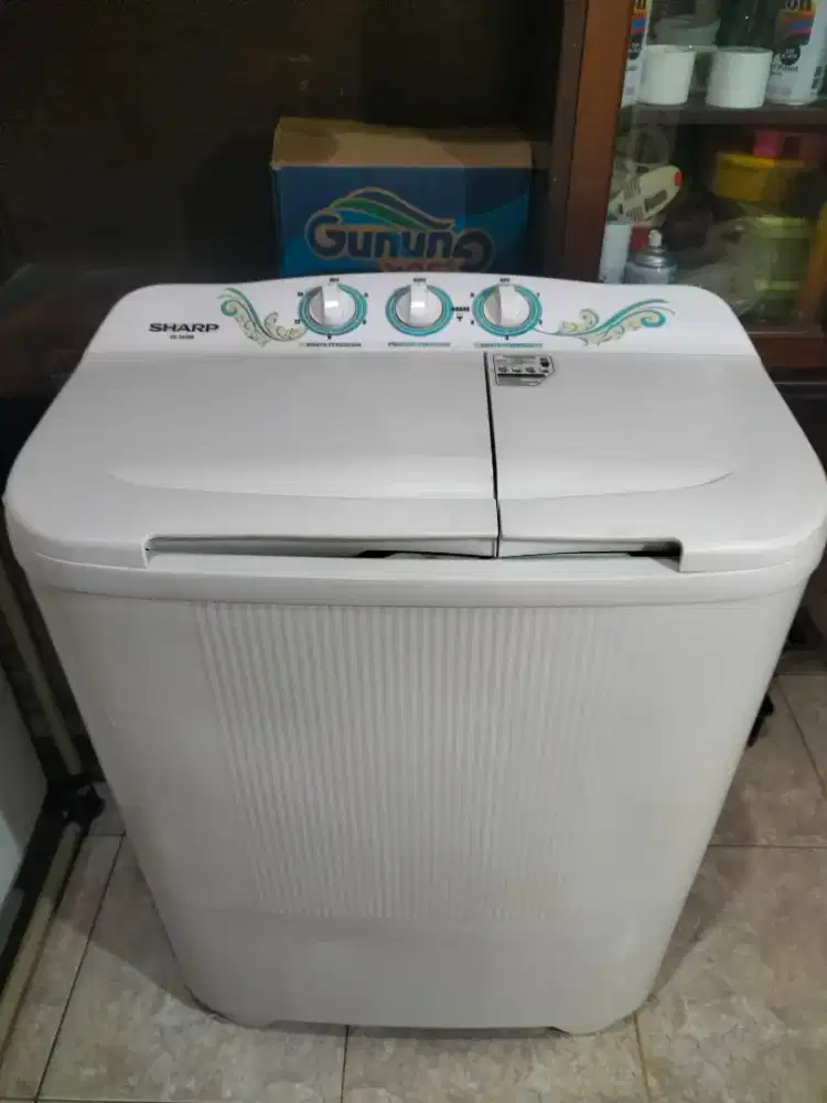 Mesin cuci 2tabung Sharp 7kg normal type EST-65M Bekasi Utara RP.500.