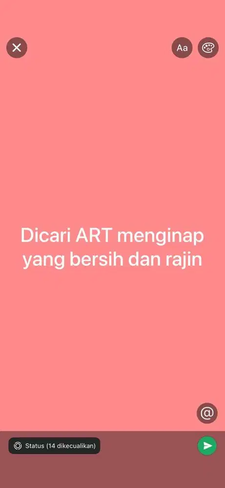 Dicari ART menginap