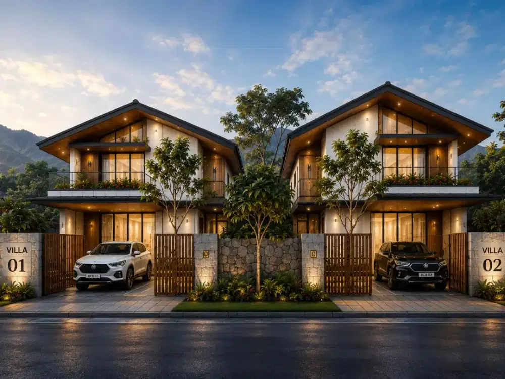 BONUS KOLAM RENDAM AIR HANGAT, LUAS 282 RUMAH VILLA DI MAINROAD SERSAN BAJURI SETIABUDI LEMBANG