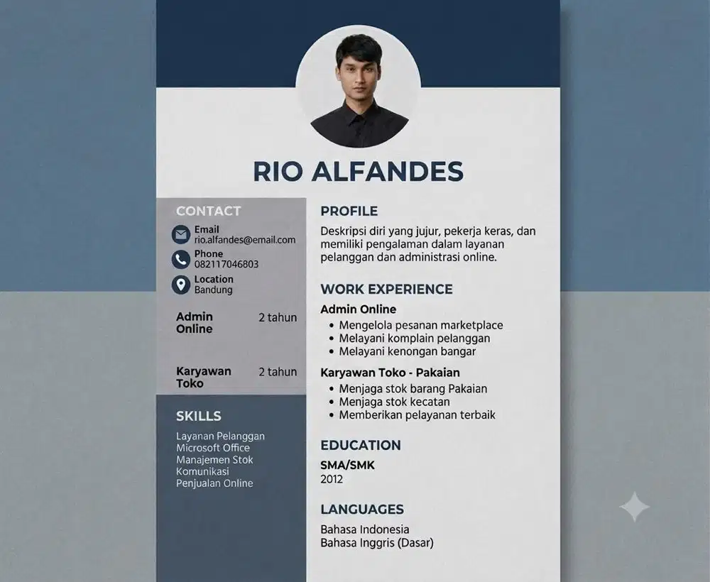 Lagi butuh kerja..ada loker boleh info kan pengalaman sesuai cv dj fot